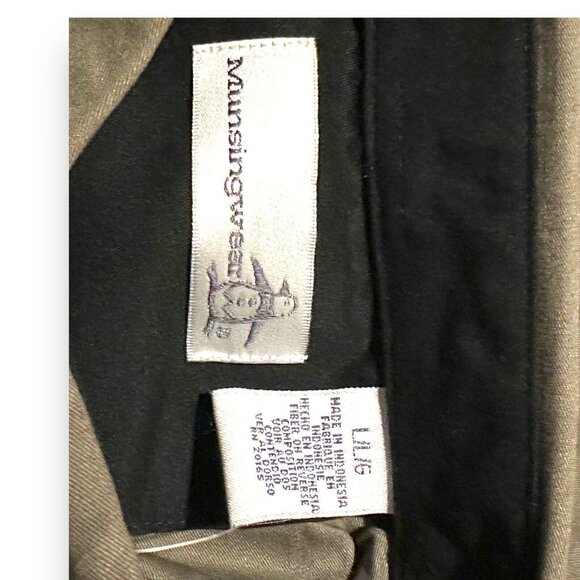 Munsingwear Mens Olive Green Long-Sleeve Button-Up Shirt Size L - Picture 5 of 12